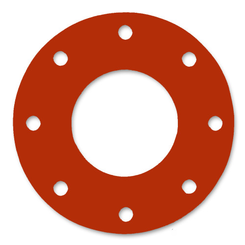 7175 Style Silicone 50-60 Durometer Full Face Gasket For Pipe Size: 2(2) Inches (5.08Cm), Thickness: 1/8(0.125) Inches (0.3175Cm), Pressure: 300# (psi). Part Number: CFF7237.200.125.300