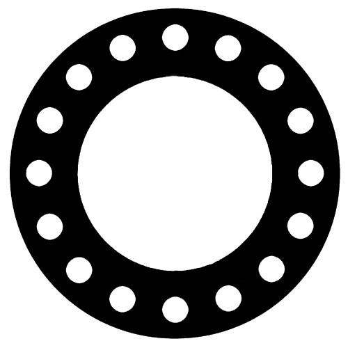 CFF7106.1600.062.150 - 7106 Neoprene Rubber 60 Durometer Full Face Gasket 16" Pipe Size,  1/16" Thick, 150# (Min Qty: 1)