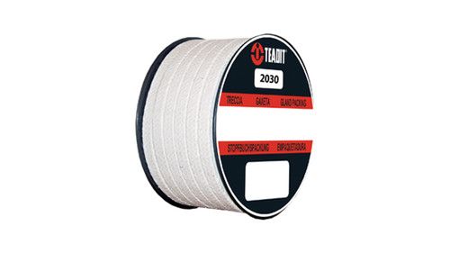 Teadit Style 2030 Meta-Aramid with PTFE and Mineral Oil Packing,  Width: 1 (1) Inches (2Cm 5.4mm), Quantity by Weight: 10 lb. (4.5Kg.) Spool, Part Number: 2030.100x10