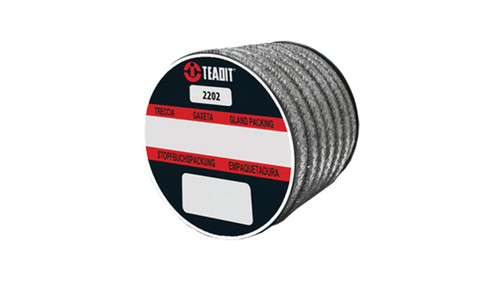 Teadit Style 2202 Flexible Graphite with Carbon Corners Packing,  Width: 1/4 (0.25) Inches (6.35mm), Quantity by Weight: 2 lb. (0.9Kg.) Spool, Part Number: 2202.250x2