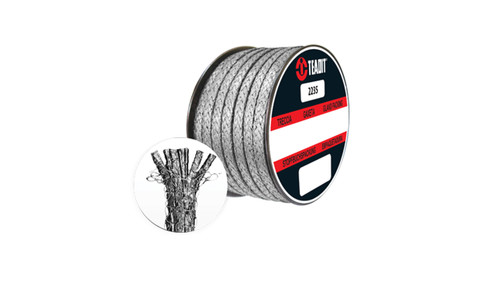 Teadit Style 2235 Valve Stem Packing, Flexible Graphite, Inconel Wire Jacket Packing, Width: 1/8 (0.125) Inches (3.175mm), Quantity by Weight: 1 lb. (0.45Kg.) Spool, Part Number: 2235.125x1 Teadit Style 2235 Valve Stem Packing, Flexible Graphite, Inconel Wire Jacket Packing, Width: 1/8 (0.125) Inches (3.175mm), Quantity by Weight: 1 lb. (0.45Kg.) Spool, Part Number: 2235.125x1