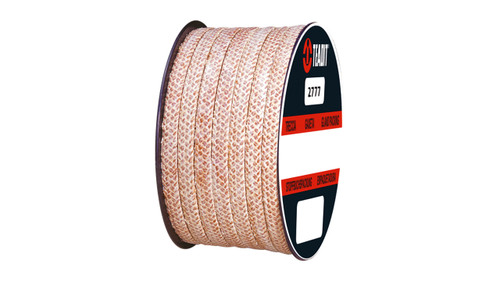 Teadit Style 2777 Novoloid Fiber, PTFE Impregnated, Packing,  Width: 3/8 (0.375) Inches (9.525mm), Quantity by Weight: 5 lb. (2.25Kg.) Spool, Part Number: 2777.375x5