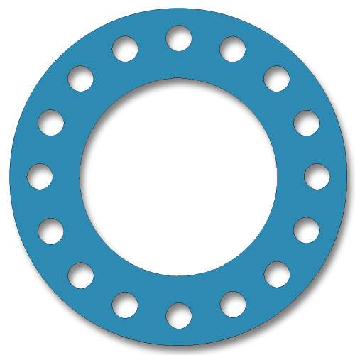 Teadit, NSF-61 SAN 1082, Full Face Gasket, Pipe Size: 12(12) Inches (30.48Cm), Thickness: 1/16(0.062) Inches (1.5748mm), Pressure: 300# (psi), Inner Diameter: 12 3/4(12.75)Inches (32.385Cm), Outer Diameter: 20 1/2(20.5)Inches (52.07Cm), With 16 - 1 1/4(1.25) (3.175Cm) Bolt Holes, Part Number: CFF1082.1200.062.300