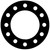 CFF7106.1400.125.150 - 7106 Neoprene Rubber 60 Durometer Full Face Gasket 14" Pipe Size,  1/8" Thick, 150# (Min Qty: 1)