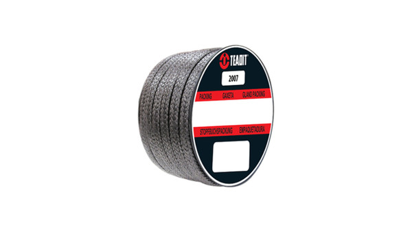 Teadit Style 2007 Braided Packing, Expanded PTFE, Graphite Packing,  Width: 5/16 (0.3125) Inches (7.9375mm), Quantity by Weight: 10 lb. (4.5Kg.) Spool, Part Number: 2007.312x10