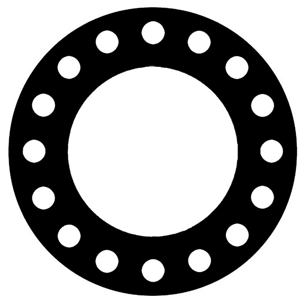 CFF7106.1800.031.150 - 7106 Neoprene Rubber 60 Durometer Full Face Gasket 18" Pipe Size,  1/32" Thick, 150# (Min Qty: 1)