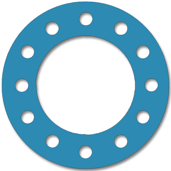 Teadit, NSF-61 SAN 1082, Full Face Gasket, Pipe Size: 10(10) Inches (25.4Cm), Thickness: 1/16(0.062) Inches (1.5748mm), Pressure: 150# (psi), Inner Diameter: 10 3/4(10.75)Inches (27.305Cm), Outer Diameter: 16(16)Inches (40.64Cm), With 12 - 1(1) (2.54Cm) Bolt Holes, Part Number: CFF1082.1000.062.150