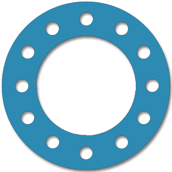 Teadit, NSF-61 SAN 1082, Full Face Gasket, Pipe Size: 10(10) Inches (25.4Cm), Thickness: 1/8(0.125) Inches (3.175mm), Pressure: 150# (psi), Inner Diameter: 10 3/4(10.75)Inches (27.305Cm), Outer Diameter: 16(16)Inches (40.64Cm), With 12 - 1(1) (2.54Cm) Bolt Holes, Part Number: CFF1082.1000.125.150