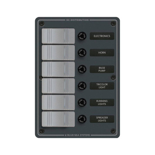 6-Position Marine Switch Panel (Gray) - View 5