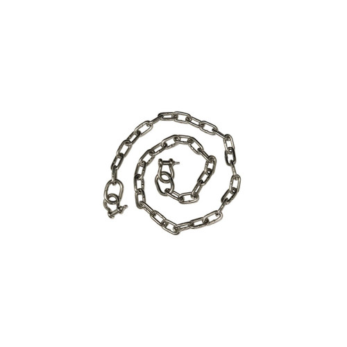 316 Stainless Steel Anchor Chain (3/16" x 4', Two 1/4" Shackles) - View 2