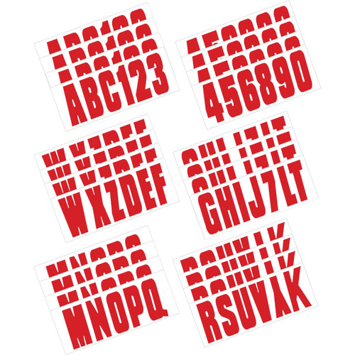 Marine Boat Lettering Kit (Red) - View 5