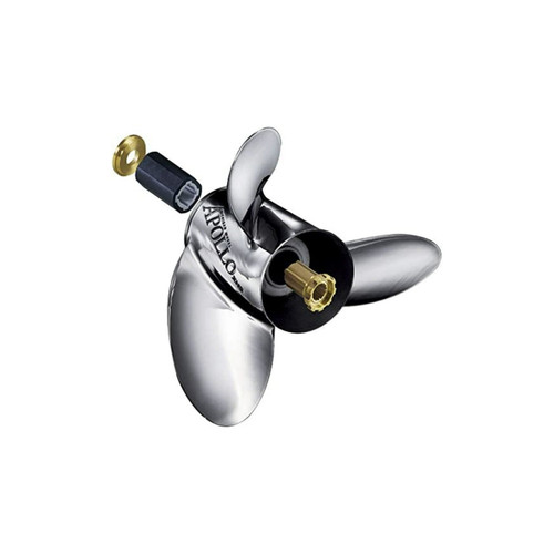Apollo 3-Blade Left-Hand Propeller (13 3/8" x 15", Stainless Steel) - View 5