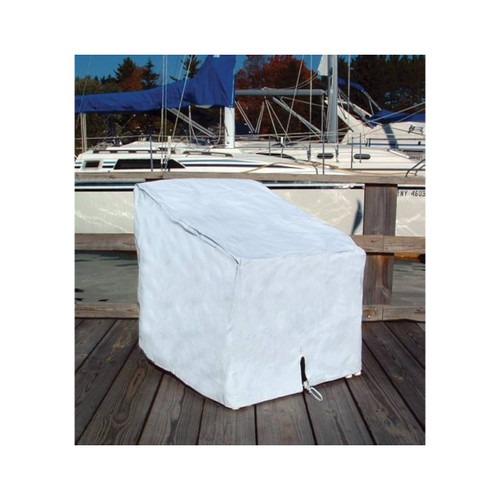 White Vinyl Deck Chair Cover - View 5