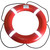 24" Hard Shell Ring Buoy (White, Boxed) - View 4