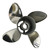 Apollo 4-Blade Left-Hand Stainless Steel Propeller (14 x 22) - View 3