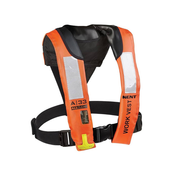 Automatic Inflatable Work Vest (Orange, Adult Universal) - View 5