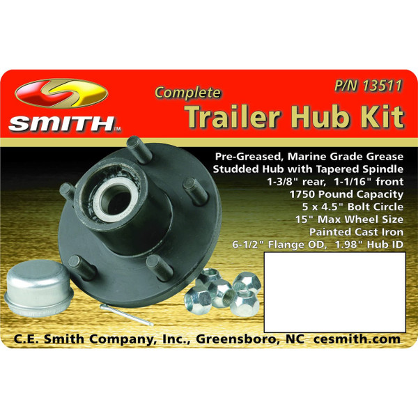 5-Lug Trailer Hub Kit (1-1/16" x 1-3/8") - View 5