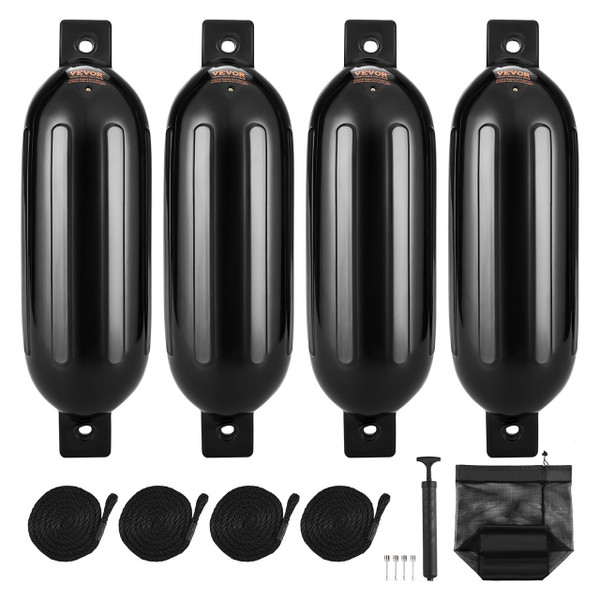 Hull Hugr Boat Fender (White, 4" x 6" x 30") - View 5