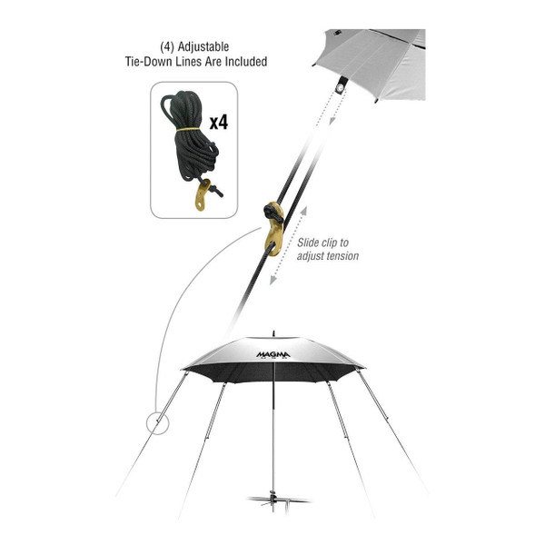 Silver Rail Mount Umbrella (1 1/8" - 1 1/4" Rail) - View 5