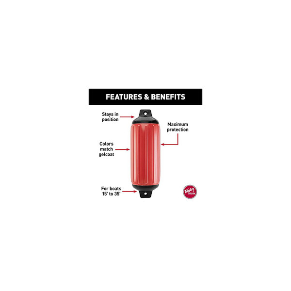 Super Gard Fender (5.5" x 20", Red) - View 5