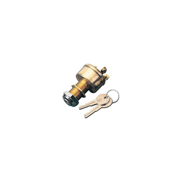 Ignition Switch - 3 Terminal, 3 Position (Brass) - View 5