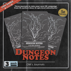 Dungeon Notes Black - DMs Journals Dungeon Notes Black - DMs Journals
