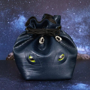Blue Python Leather Dice Bag