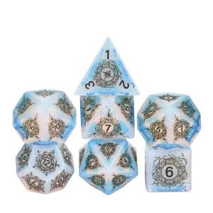 Glitter Paper 2-Color Handmade Dice 7ct