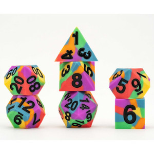 Sharp Edge Silicone Dice - Rainbow Sharp Edge Silicone Dice - Rainbow