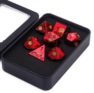 Luxury Rose Electroplated Metal Dice Set