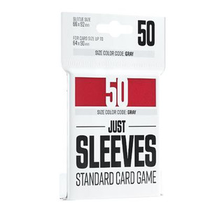 Red 66mm x 92mm 50ct Standard Card Game Sleeves Gray Gamegenic