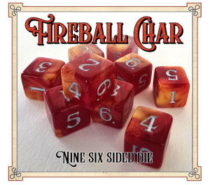 Fireball Char Scented Dice - D6 Set