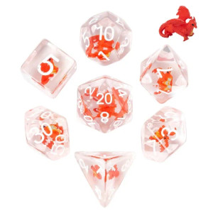 Red Dragon D&D Monster Resin 7ct RPG Dice Set