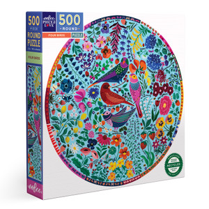 500 Pc Four Birds Round Puzzle