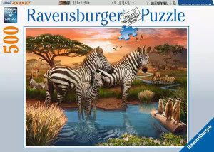 500pc Zebras at the Watering Hole Puzzle