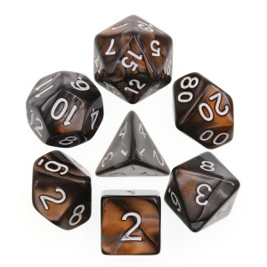 Gold & Silver Blend Dice Poly 7ct