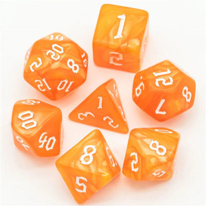 Orange Macaron RPG Dice Set