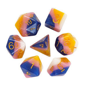 Blue Orange White RPG Dice Set
