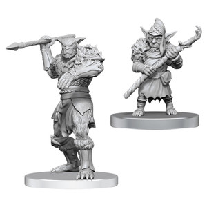 Unpainted NPC Bugbear Stalker & Goblin Hexer NM 90808
