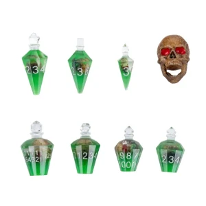 Magic Skull Poison Bottle Dice RPG 7ct