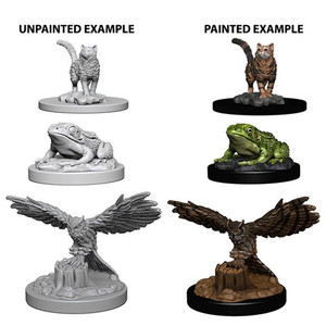 Unpainted NPC Familiars DC Paizo Cat/Owl/Toad 73094