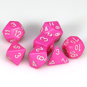 CHX Polyhedral Opaque Pink w/White 25444