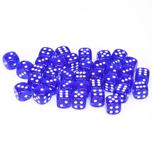 CHX D6 12mm 36 Translucent Blue w/ White 23806