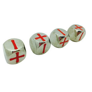 4 Fate Metal Dice Set - Lycanthrope Silver 4 Fate Metal Dice Set - Lycanthrope Silver