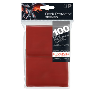 100ct Pro-Gloss Red Standard Deck Protectors