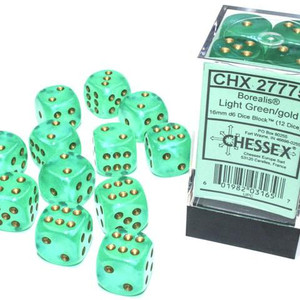 CHX D6 16mm 12 Borealis Light Green w/ Gold 27775