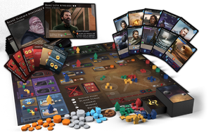 Dune: Imperium is a game that finds inspiration in elements and characters from the Dune legacy, both the new film from Legendary Pictures and the seminal literary series from Frank Herbert, Brian Herbert, and Kevin J. Anderson.

As a leader of one of the Great Houses of the Landsraad, raise your banner and marshal your forces and spies. War is coming, and at the center of the conflict is Arrakis – Dune, the desert planet.

Dune: Imperium uses deck-building to add a hidden-information angle to traditional worker placement.

You start with a unique leader card, as well as deck identical to those of your opponents. As you acquire cards and build your deck, your choices will define your strengths and weaknesses. Cards allow you to send your Agents to certain spaces on the game board, so how your deck evolves affects your strategy. You might become more powerful militarily, able to deploy more troops than your opponents. Or you might acquire cards that give you an edge with the four political factions represented in the game: the Emperor, the Spacing Guild, the Bene Gesserit, and the Fremen.

Unlike many deck-building games, you don’t play your entire hand in one turn. Instead, you draw a hand of cards at the start of every round and alternate with other players, taking one Agent turn at a time (playing one card to send one of your Agents to the game board). When it’s your turn and you have no more Agents to place, you’ll take a Reveal turn, revealing the rest of your cards, which will provide Persuasion and Swords. Persuasion is used to acquire more cards, and Swords help your troops fight for the current round’s rewards as shown on the revealed Conflict card.

Defeat your rivals in combat, shrewdly navigate the political factions, and acquire precious The Spice Must Flow cards to lead your House to victory!