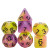 Poly Glow Purple & Yellow Dice