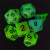 Poly Glow Purple & Yellow Dice
