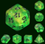 Forest Green Aurora Glitter Dice Poly 7ct